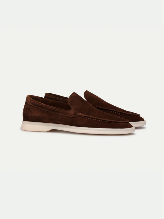 Dames Loafers | Chocoladebruin Suède | Luxe Zomerschoenen