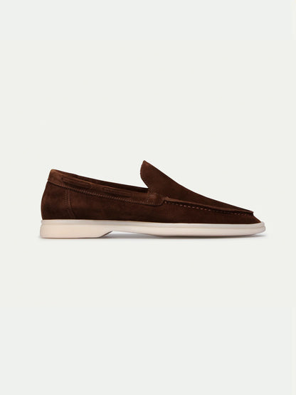 Dames Loafers | Chocoladebruin Suède | Luxe Zomerschoenen