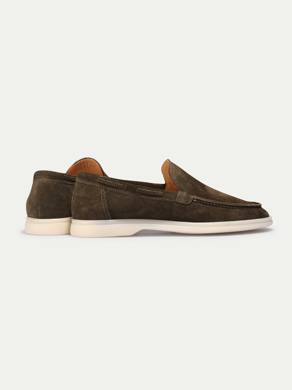 Dames Loafers | Olijf Suède | Luxe Zomerschoenen