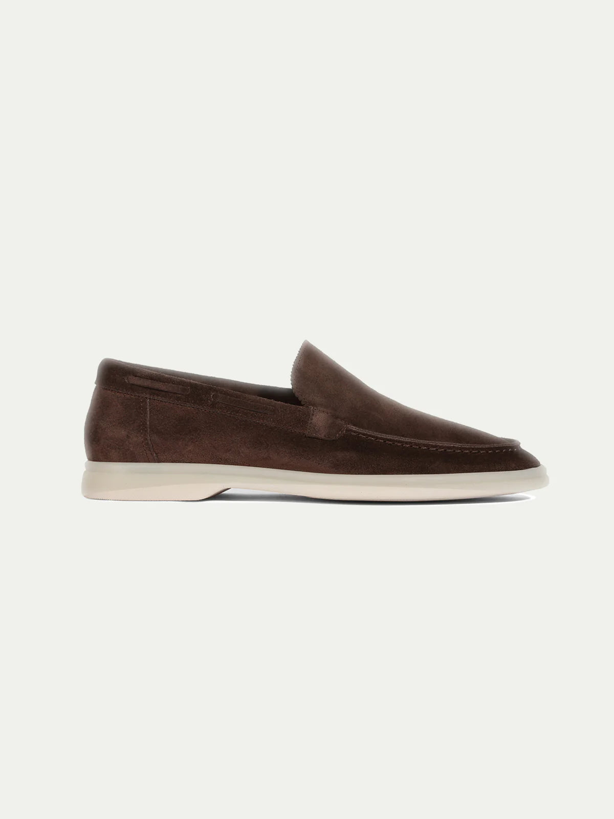 Dames Loafers | Warmgrijs Suède | Luxe Zomerschoenen