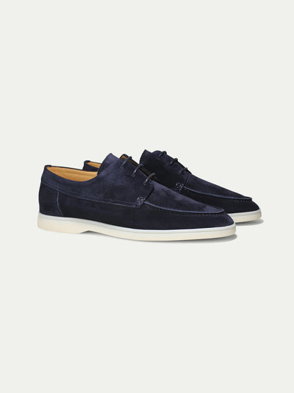 Walker Navy | Suède Loafers Heren | Donkerblauw