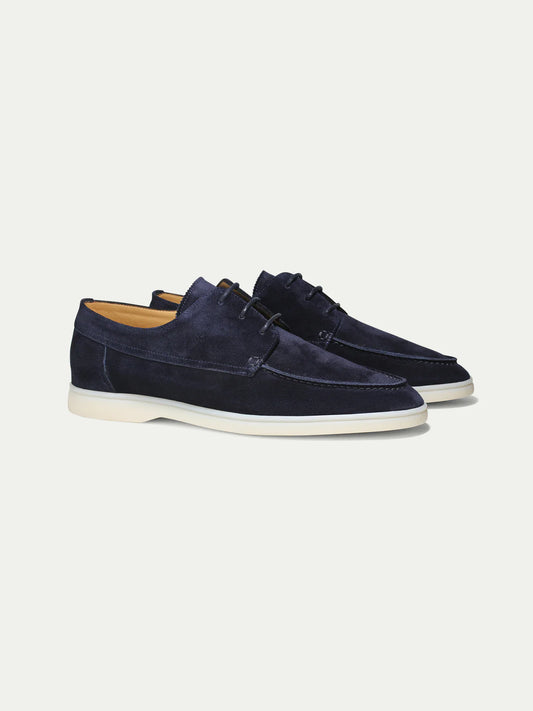 Walker Navy | Suède Loafers Heren | Donkerblauw