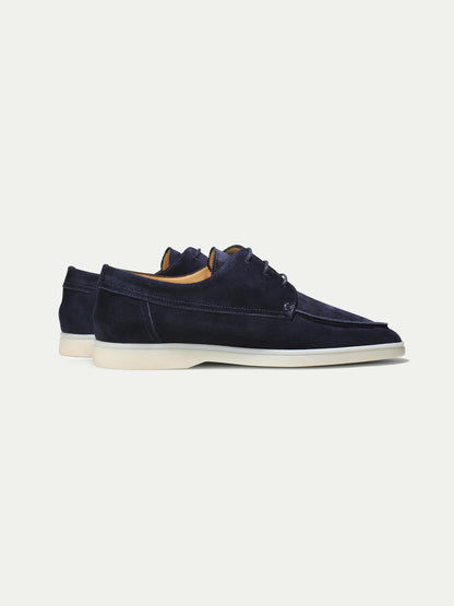 Walker Navy | Suède Loafers Heren | Donkerblauw