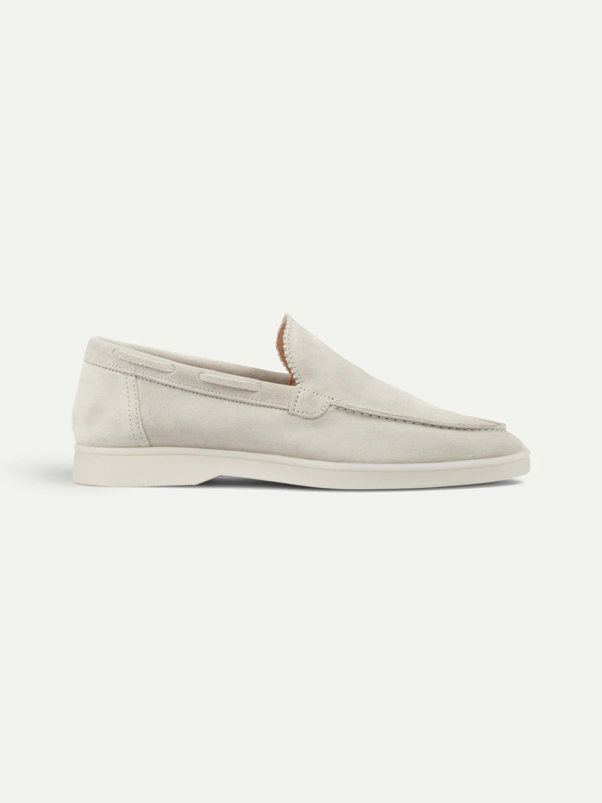 Dames Loafers | Suède Grijs | Luxe Slip-On Schoenen
