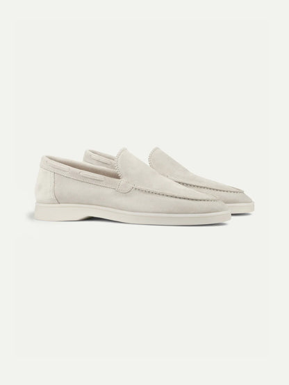 Dames Loafers | Suède Grijs | Luxe Slip-On Schoenen