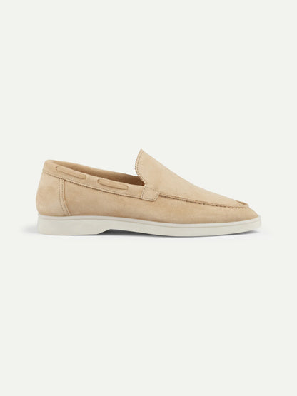 Dames Loafers | Lichtbeige | Suède | Comfortabele Instappers
