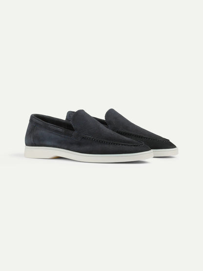Dames Loafers | Donkerblauw | Suède | Comfortabele Instappers
