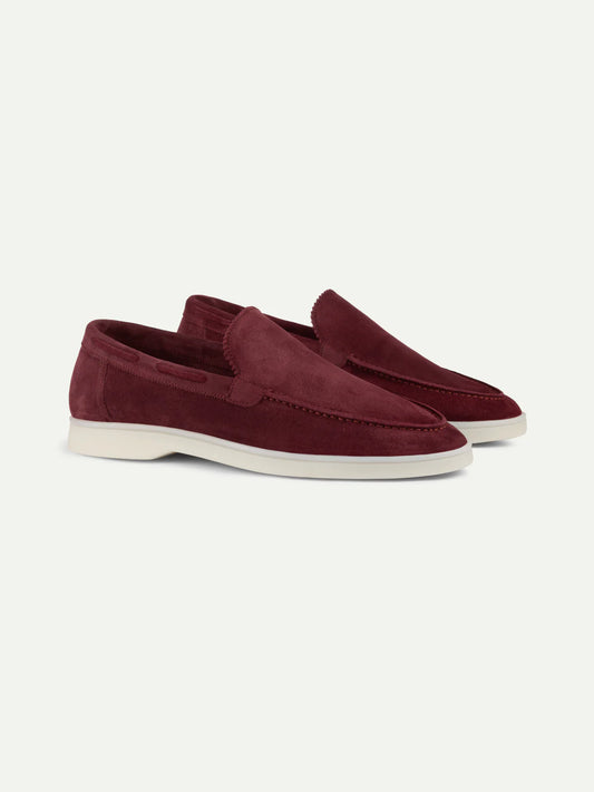 Dames Loafers | Suède Plum | Luxe Slip-On Schoenen