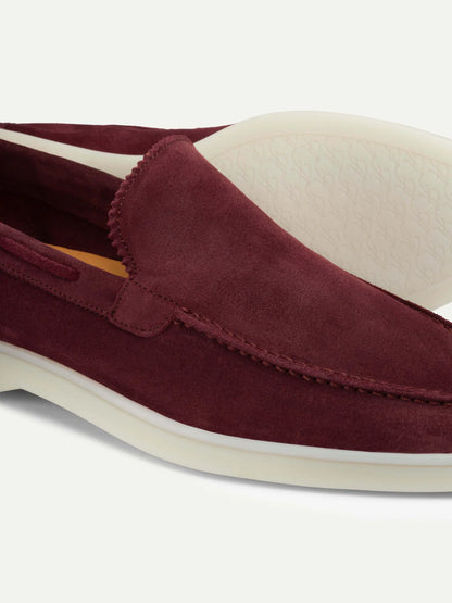 Dames Loafers | Suède Plum | Luxe Slip-On Schoenen