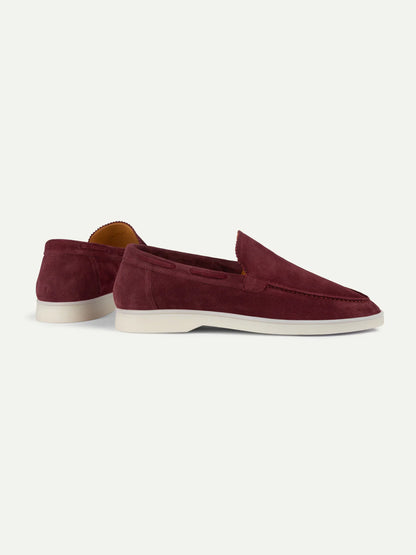 Dames Loafers | Suède Plum | Luxe Slip-On Schoenen