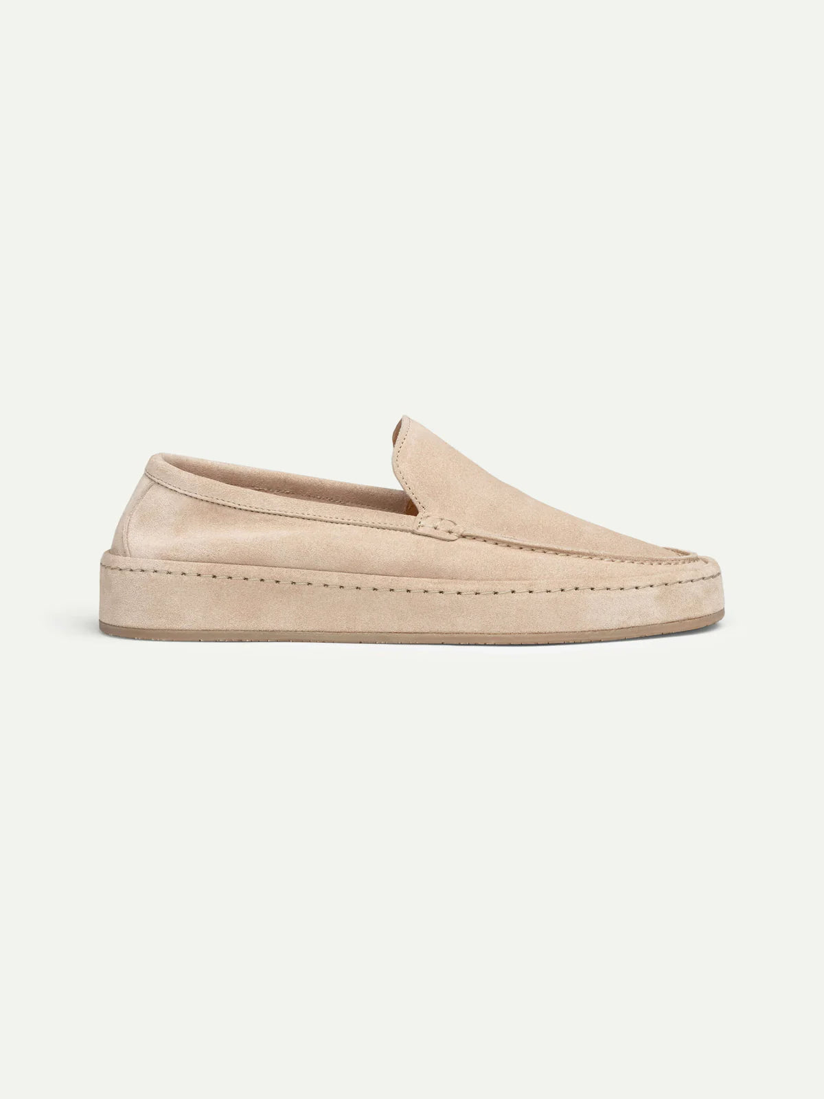 Dames Loafers | Lichtbeige Suède | Luxe Slip-On Schoenen
