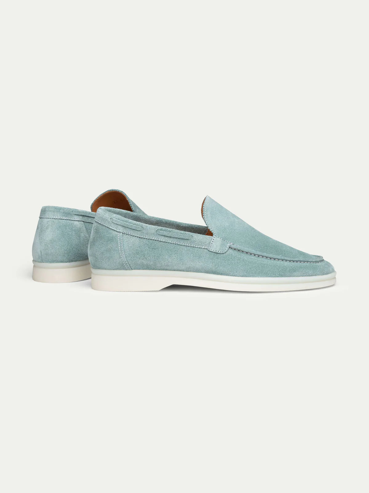 Dames Loafers | Petrol Suède | Luxe Slip-On Schoenen
