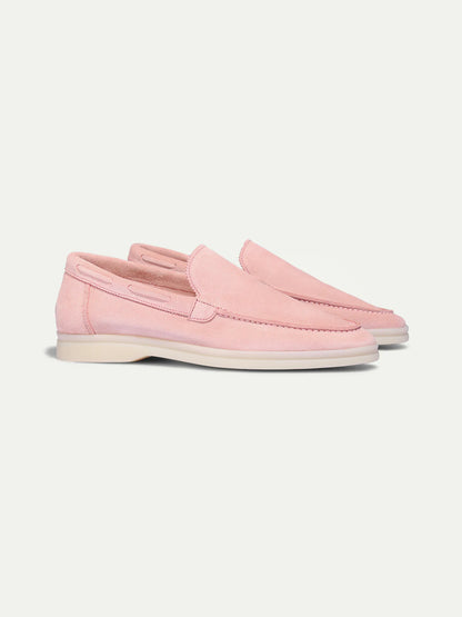 Dames Loafers | Roze | Suède | Comfortabele Instappers