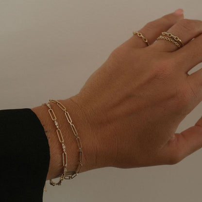 Ivy - Gouden Armband met Strass Steentjes