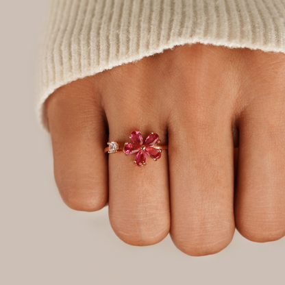 Edelbloem Elegance | ring bloemmotief | stralend