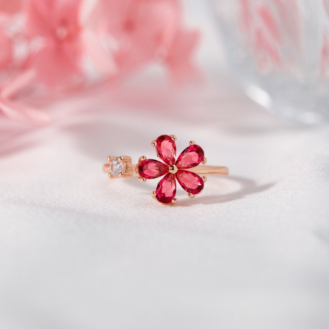 Edelbloem Elegance | ring bloemmotief | stralend