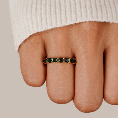 Emerald beauty crystal ring | ring sprankelend | betoverend