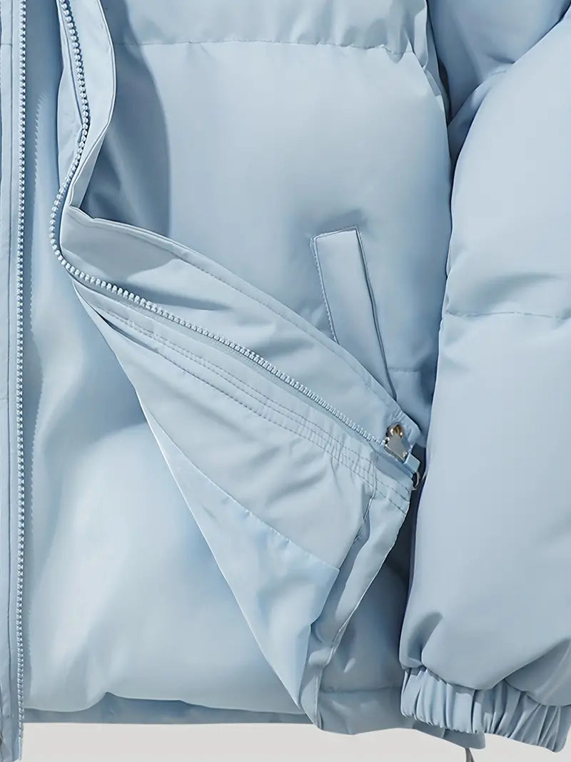 Dames Winterjas Lichtblauw | Gewatteerd | Capuchon | Warm & Comfortabel