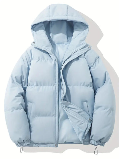 Dames Winterjas Lichtblauw | Gewatteerd | Capuchon | Warm & Comfortabel