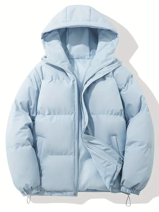 Dames Winterjas Lichtblauw | Gewatteerd | Capuchon | Warm & Comfortabel