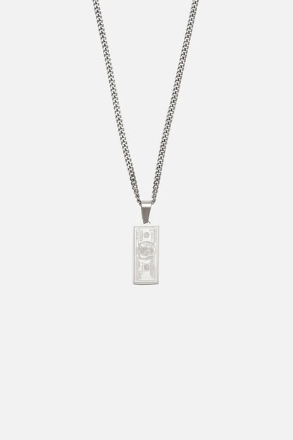 Alex | Mannen ziveren biljet ketting