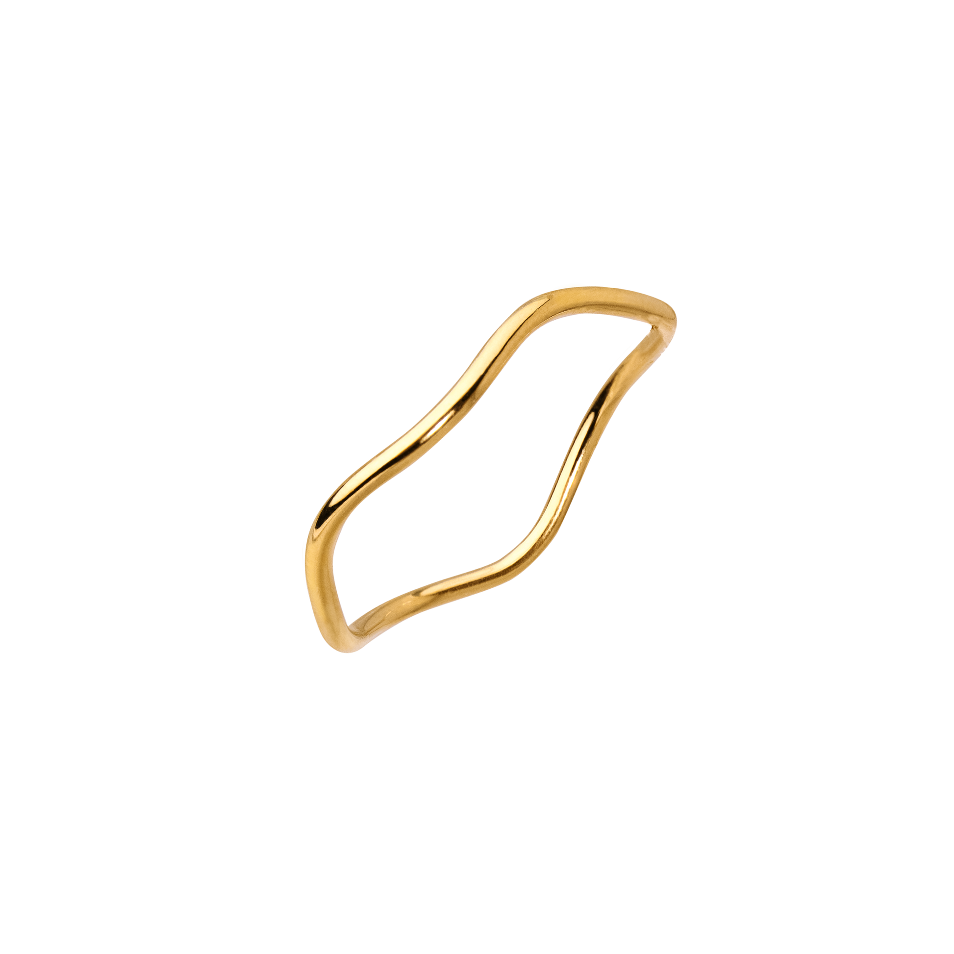 Afbeelding van de Harmora  Ring (Uniek)  Stijlvol, een elegante gouden ring met een unieke, asymmetrische vorm die een verfijnde uitstraling biedt.