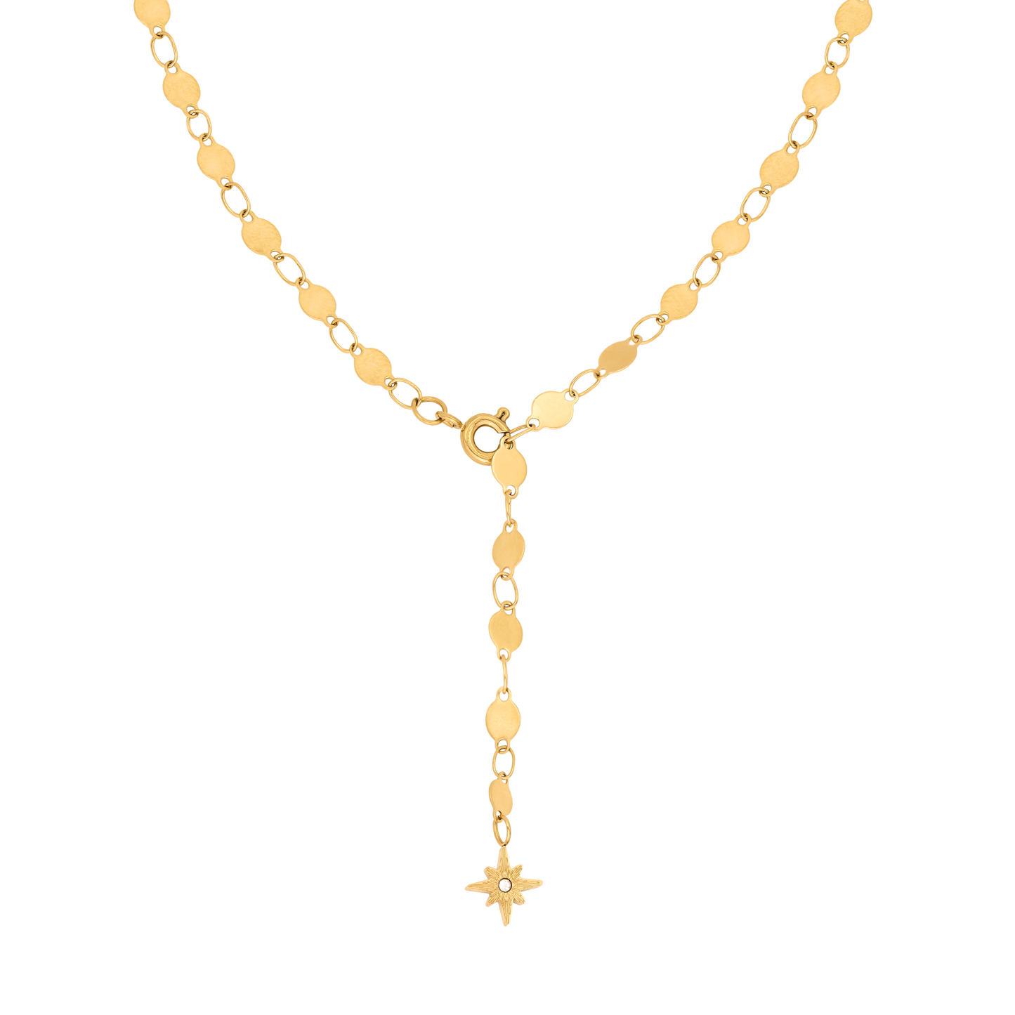 Chique en verfijnde Heradeluxe halsketting in een goudkleurige afwerking, met een elegant vallend Y-design. Deze tijdloze ketting voegt een vleugje luxe toe aan elke outfit, perfect voor zowel dagelijks gebruik als speciale gelegenheden.