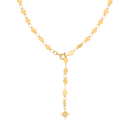 Chique en verfijnde Heradeluxe halsketting in een goudkleurige afwerking, met een elegant vallend Y-design. Deze tijdloze ketting voegt een vleugje luxe toe aan elke outfit, perfect voor zowel dagelijks gebruik als speciale gelegenheden.