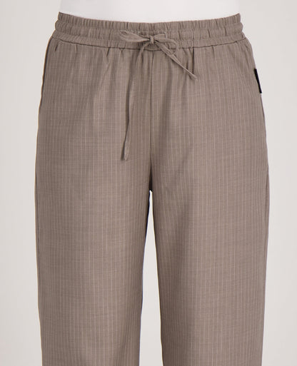 Broek | Pinstripe | Taupe/Wit