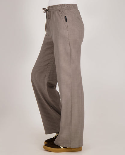 Broek | Pinstripe | Taupe/Wit