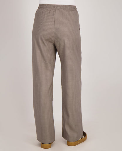 Broek | Pinstripe | Taupe/Wit