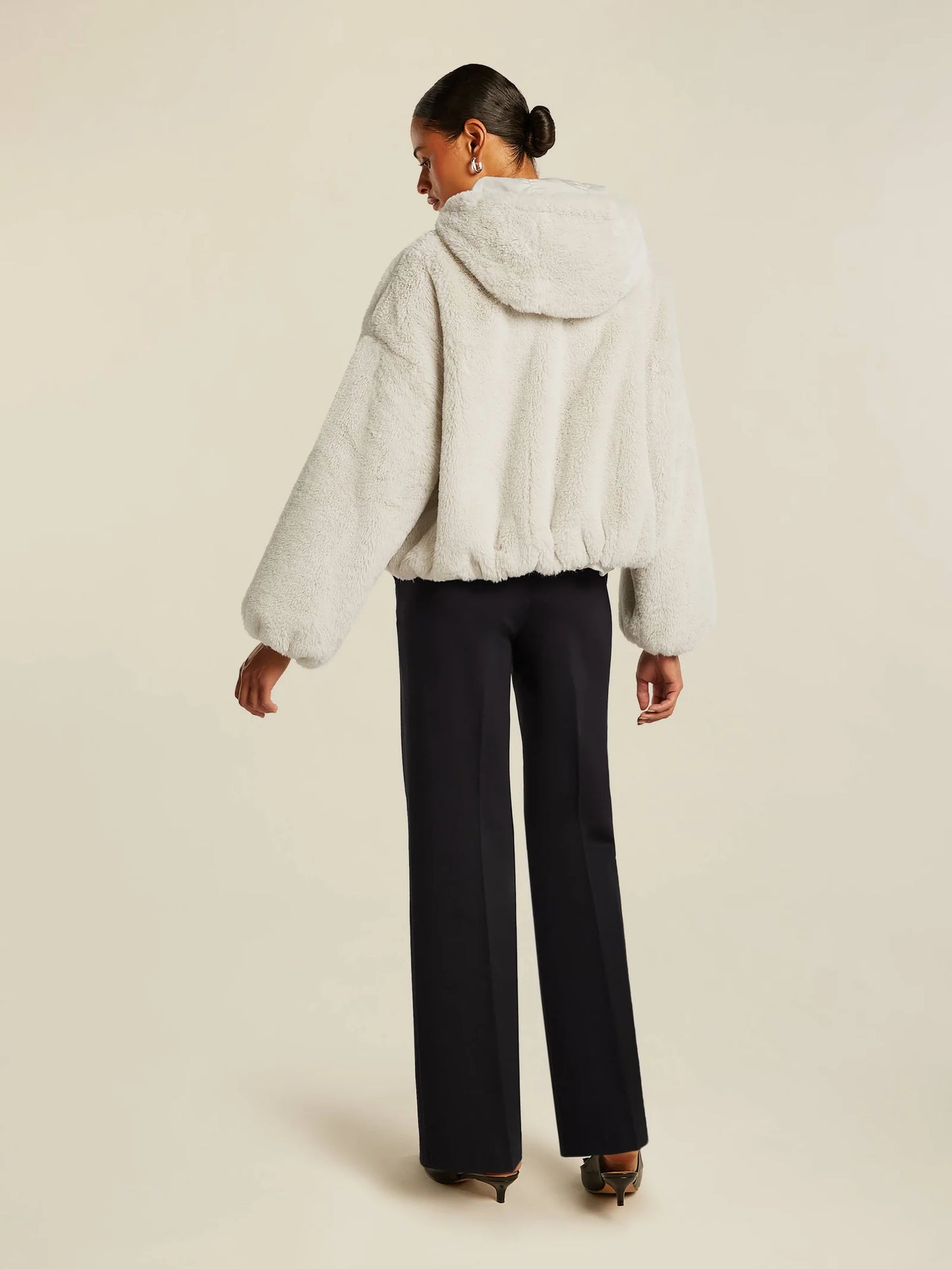 Dames Winterjas | Beige | Teddy Stijl | Capuchon