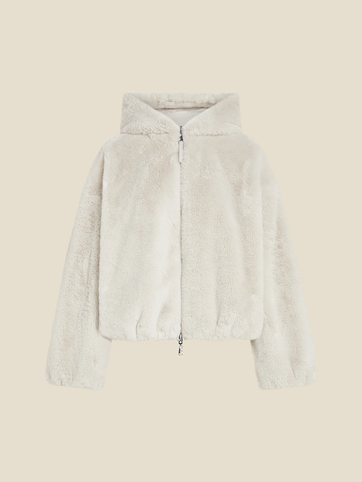 Dames Winterjas | Beige | Teddy Stijl | Capuchon