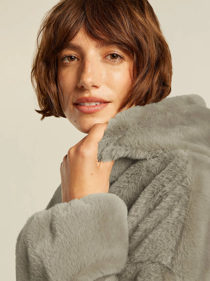 Dames Winterjas Donkergrijs | Faux Fur | Met Capuchon | Warm & Comfortabel