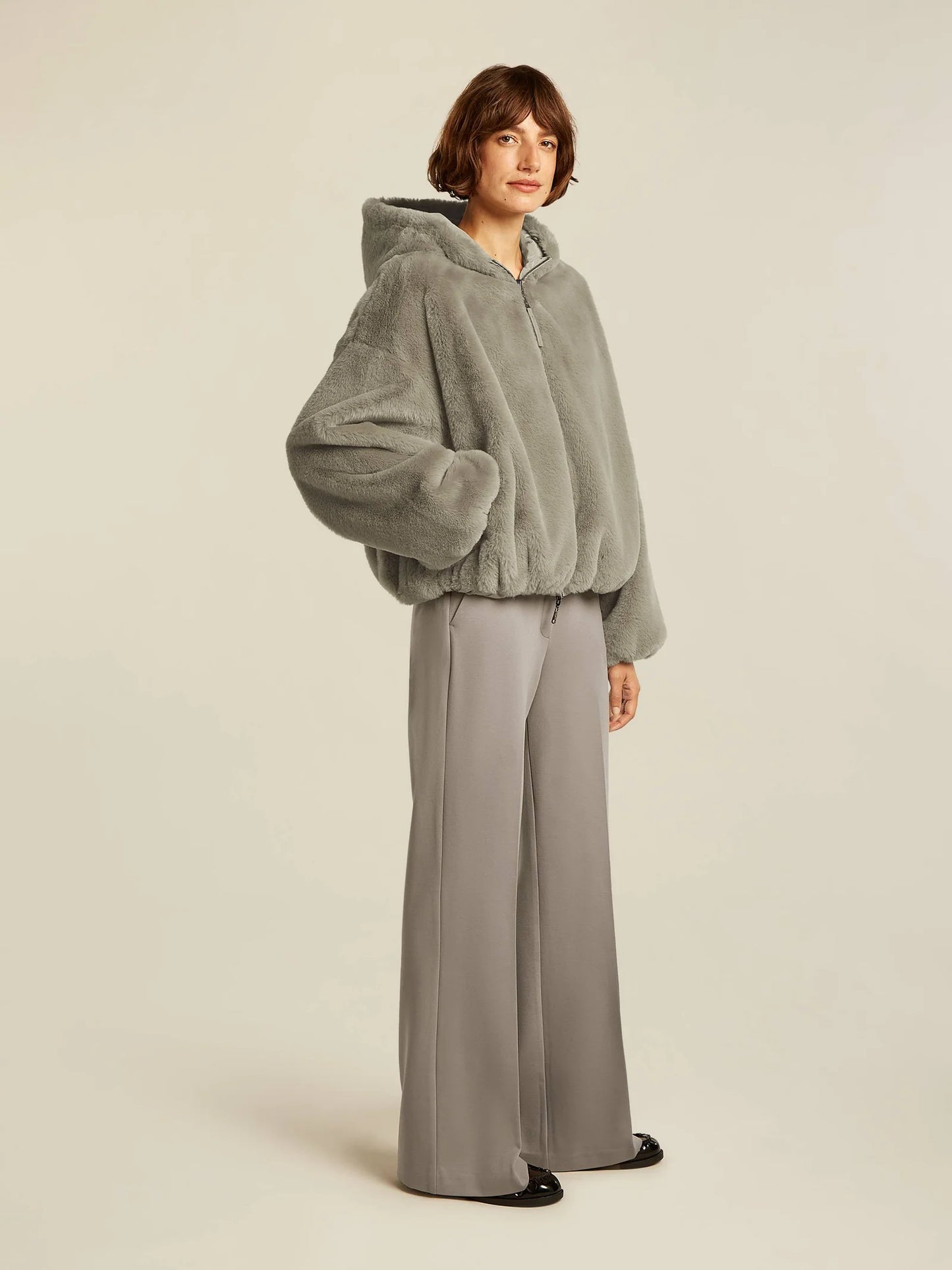 Dames Winterjas Donkergrijs | Faux Fur | Met Capuchon | Warm & Comfortabel