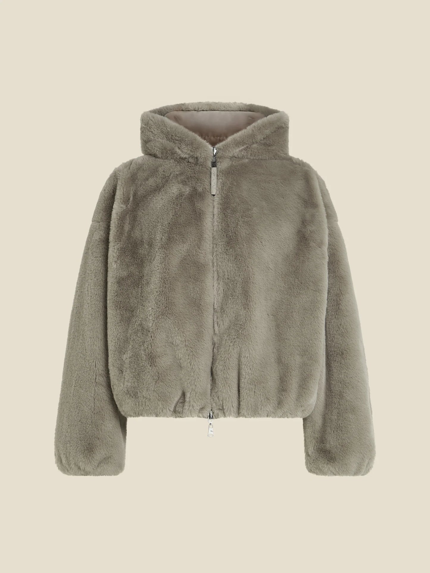 Dames Winterjas Donkergrijs | Faux Fur | Met Capuchon | Warm & Comfortabel