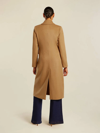 Dames Lange Mantel | Camel | Klassiek & Elegant