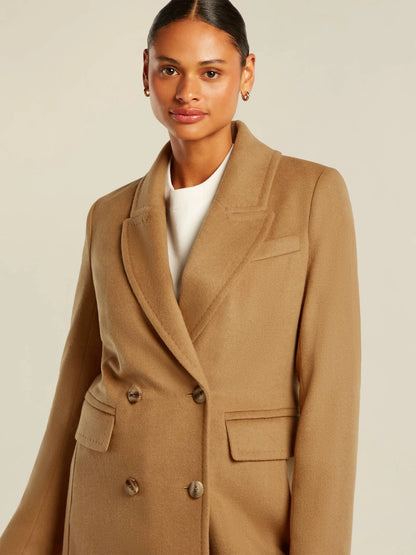 Dames Lange Mantel | Camel | Klassiek & Elegant