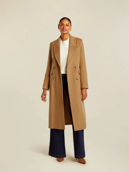 Dames Lange Mantel | Camel | Klassiek & Elegant