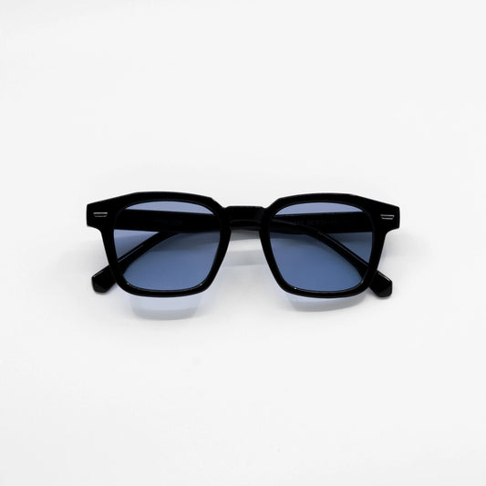 Ocean | Zonnebril met blauwe glazen | Zwart montuur
