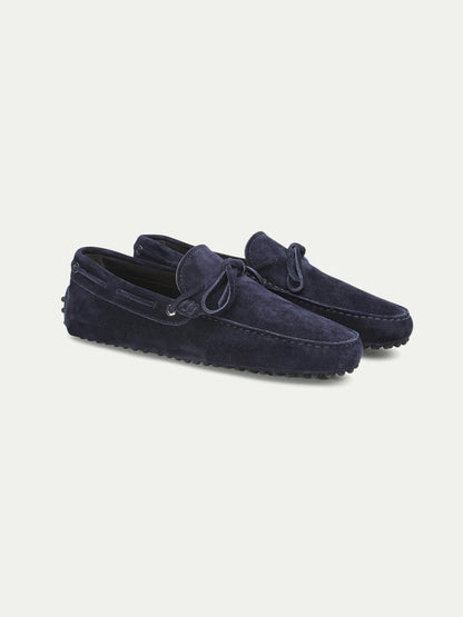 Driving Loafers Heren Donkerblauw Suède | Klassieke Instappers met Noppenzool