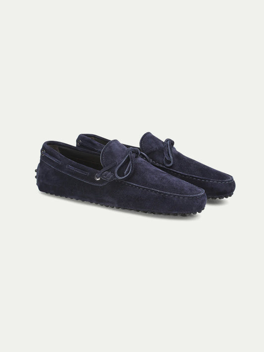 Driving Loafers Heren Donkerblauw Suède | Klassieke Instappers met Noppenzool