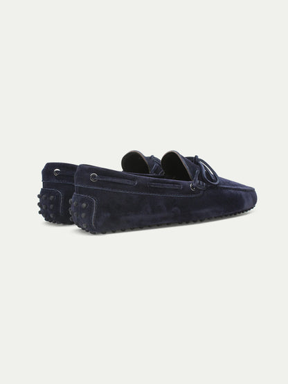 Driving Loafers Heren Donkerblauw Suède | Klassieke Instappers met Noppenzool