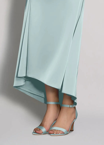 Dames Sandaal Hemelblauw | Blokhak | Enkelbandje