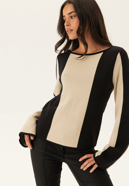 Dames Sweater | Gebreid | Blokpatroon
