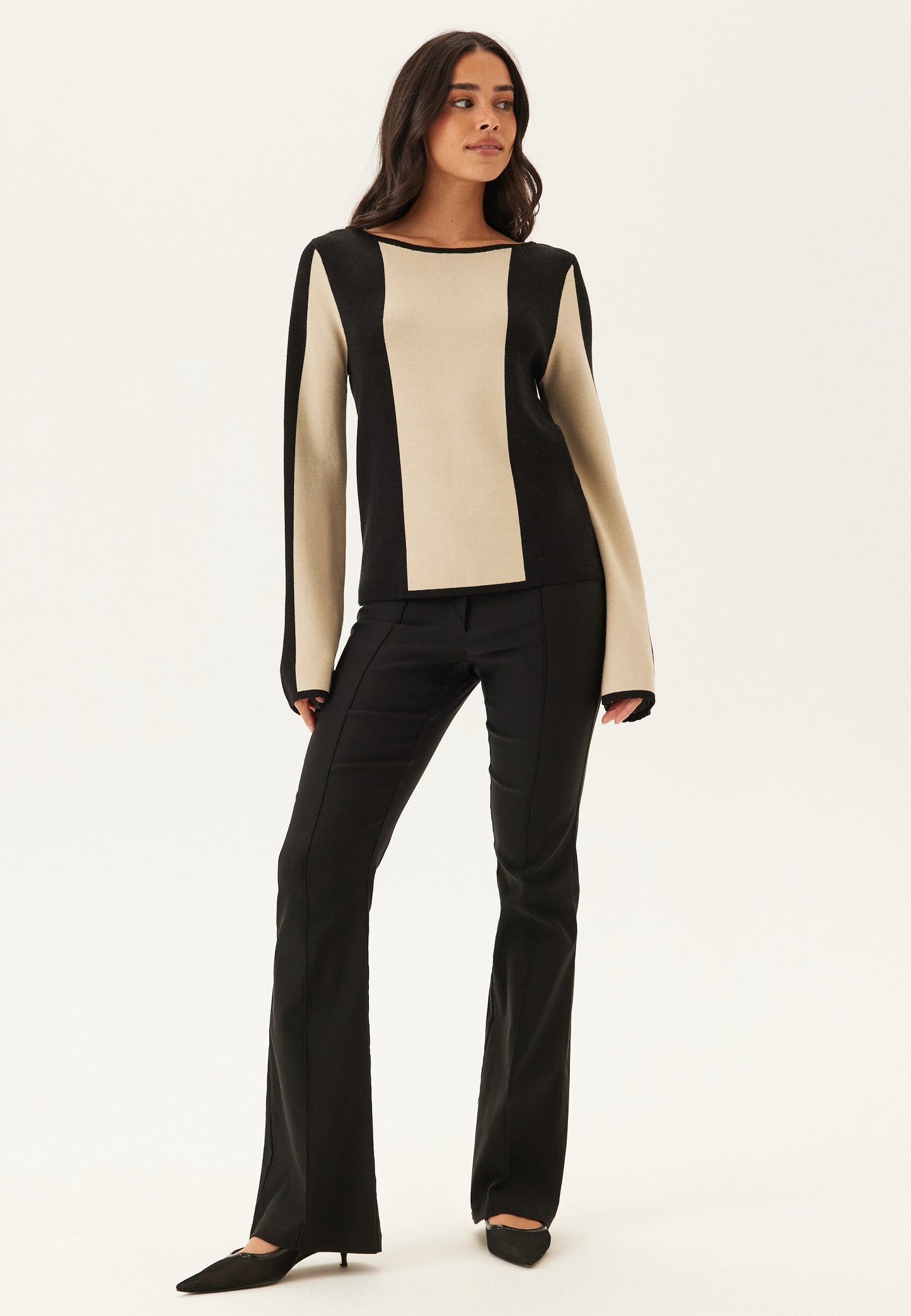 Dames Sweater | Gebreid | Blokpatroon