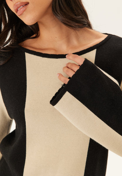 Dames Sweater | Gebreid | Blokpatroon