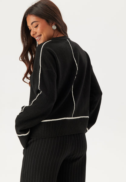 Dames Sweater | Gebreid | Contrast Stitch