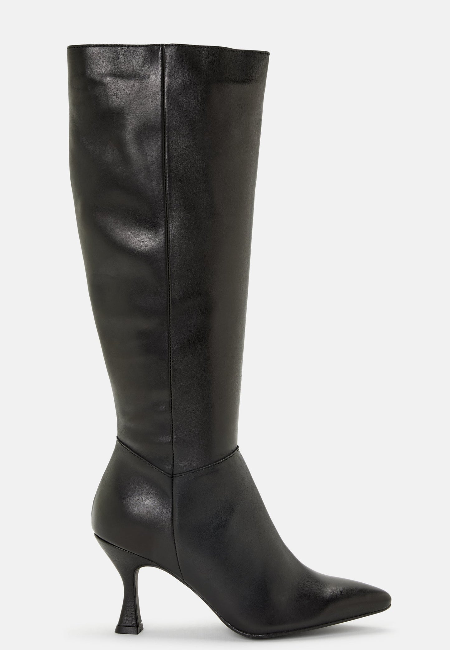 Dames leren | Puntige Hakken | Elegante Hoge Laarsjes