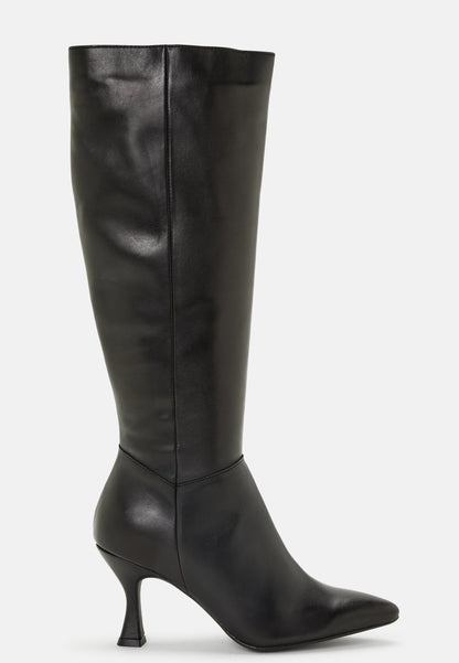 Dames leren | Puntige Hakken | Elegante Hoge Laarsjes